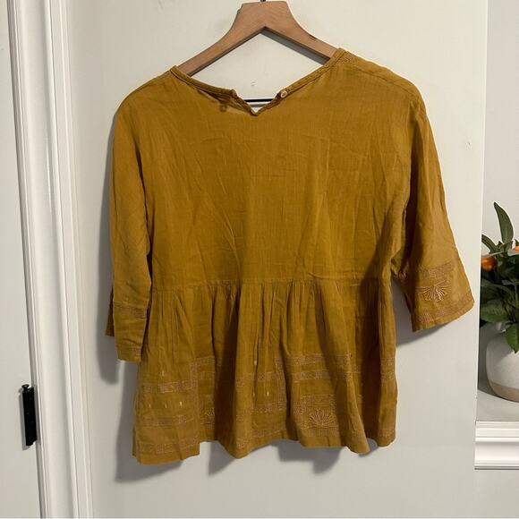 Isabel Marant Etoile Golden Embroidered Top Blouse Small - Picture 6 of 13